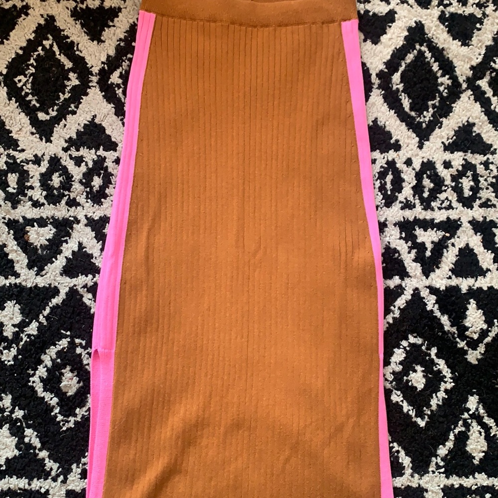 Free People Xsmall rust/pink rubbed skirt